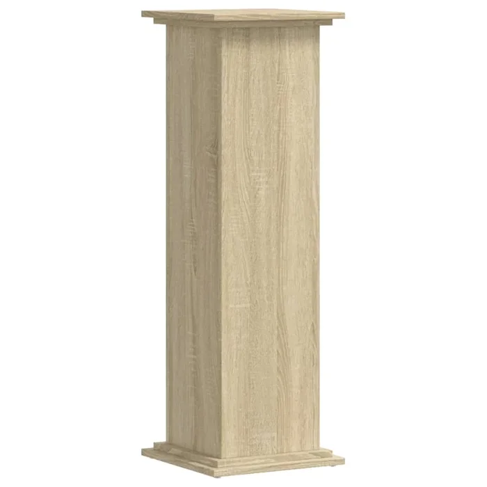 vidaXL Soportes de plantas madera ingeniería roble Sonoma 33x33x100 cm (2)