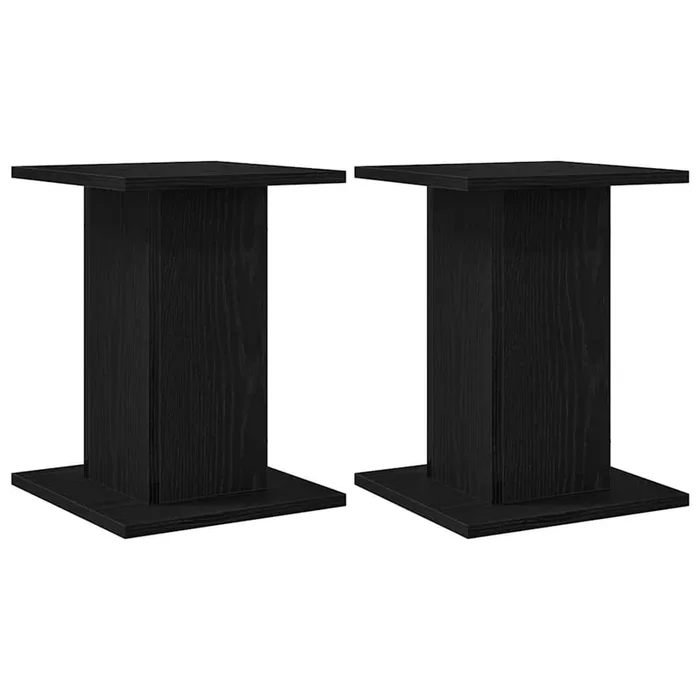 vidaXL Soportes para Altavoces 2 pcs Roble negro 30 x 30 x 40 cm