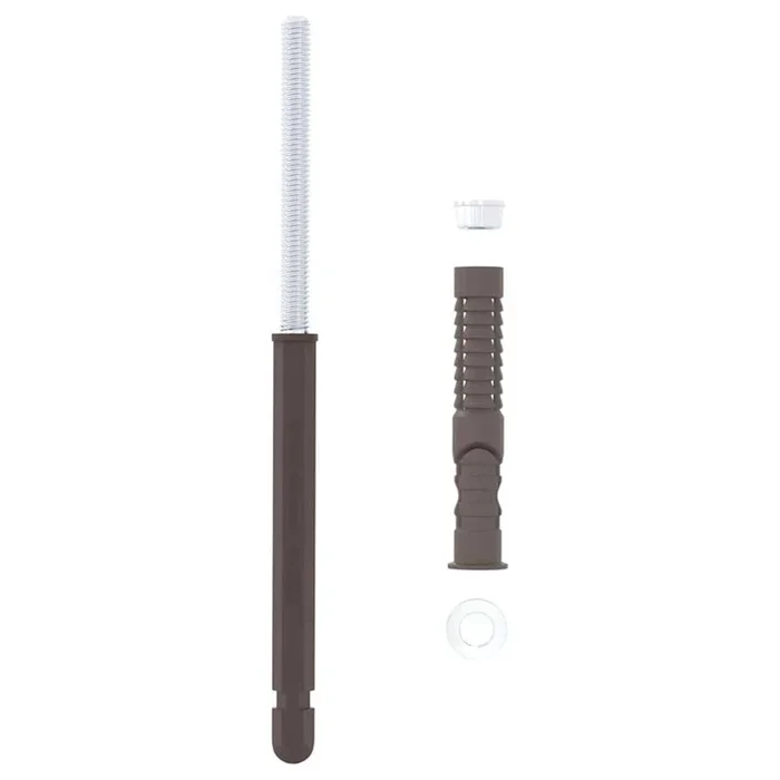 vidaXL Soportes para estantes flotantes 12 pcs Marrón Ø10 x 170 mm