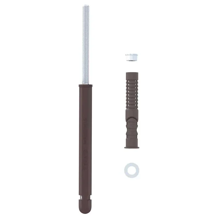 vidaXL Soportes para estantes flotantes 12 pcs Marrón Ø12 x 190 mm