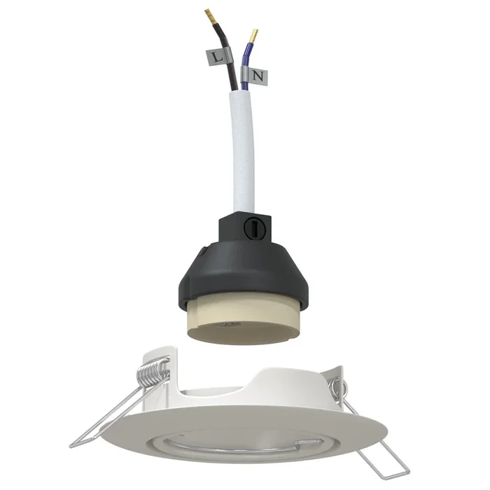 vidaXL Spotlights con focos 24 pcs Blanco 9 x 9 cm Metal