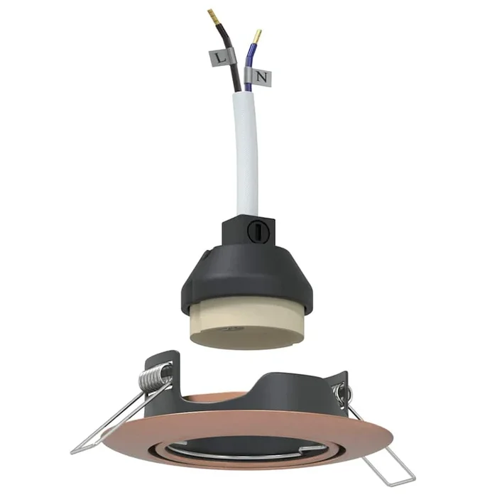 vidaXL Spotlights con focos 6 pcs Cobre 9 x 9 cm Metal