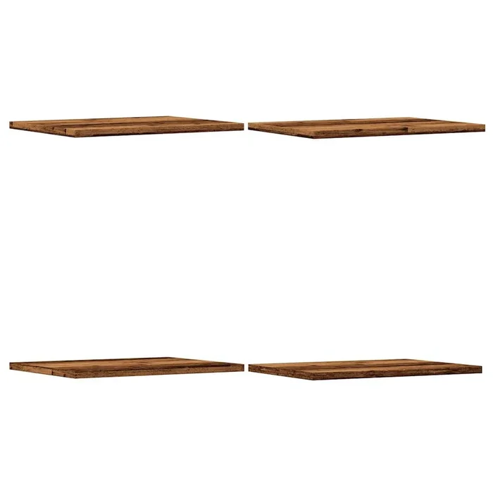 vidaXL Tablas de estantería 4 uds madera envejecida 40x30x1,5 cm