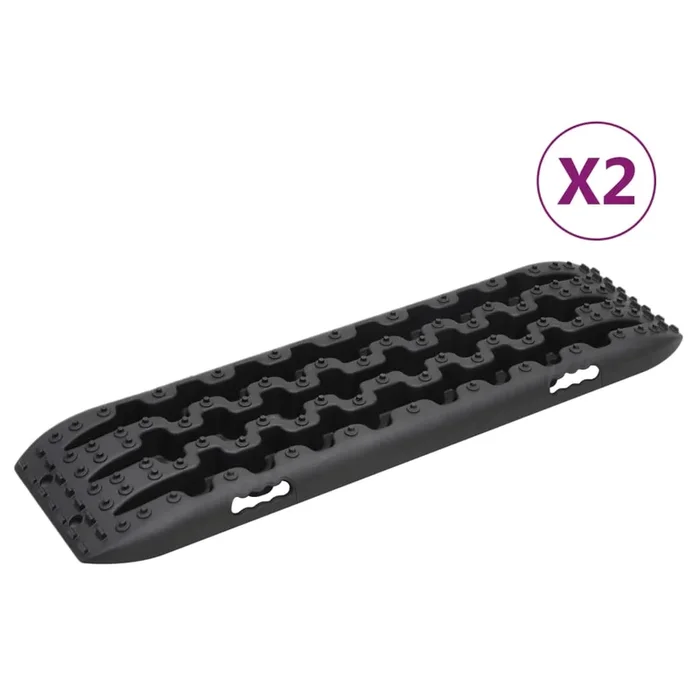 vidaXL Tablas de tracción 2 unidades nailon negro 106×30,5×7 cm
