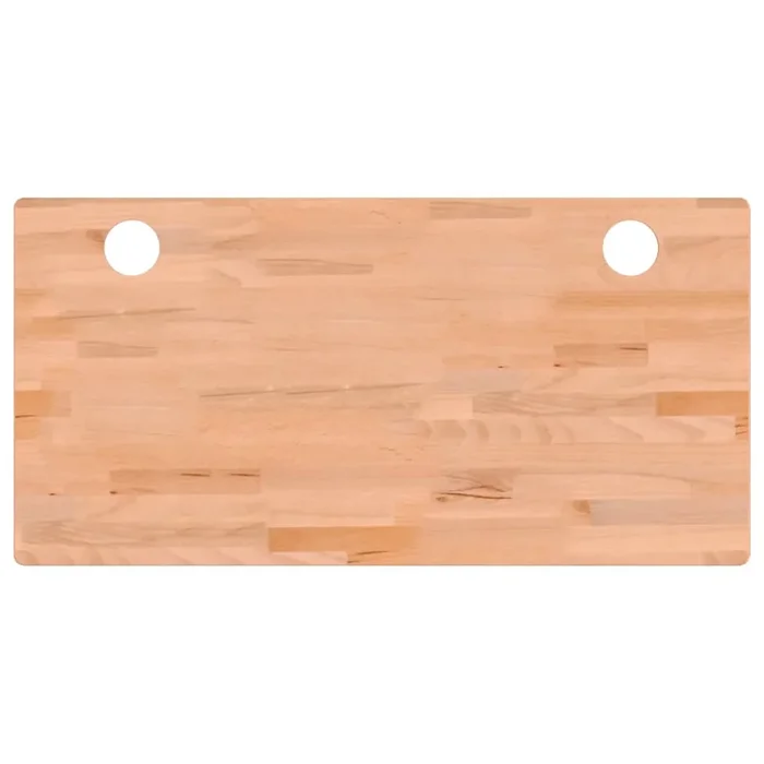 vidaXL Tablero de escritorio madera maciza de haya 110x55x2,5 cm