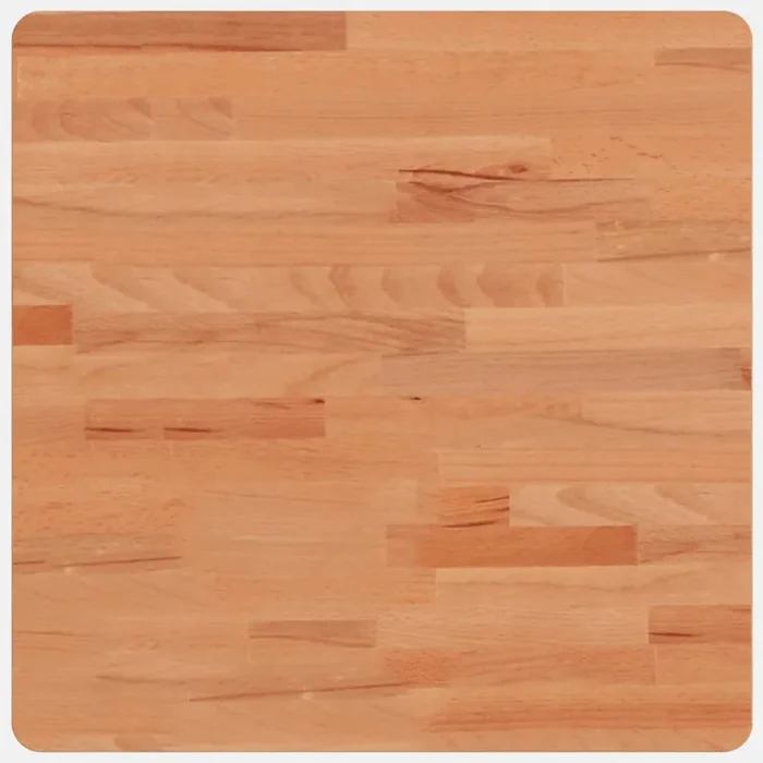 vidaXL Tablero de mesa cuadrado de madera maciza de haya 50x50x1,5 cm (2)