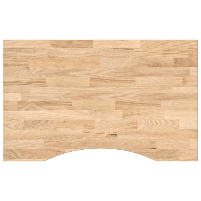 vidaXL Tablero escritorio rectangular madera maciza roble sin tratar (2)