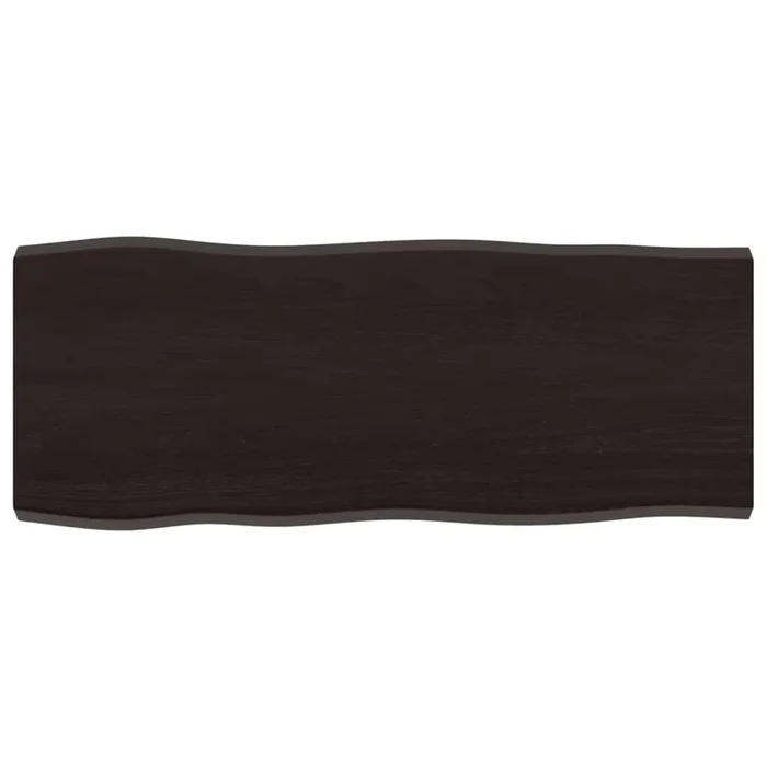 vidaXL Tablero mesa madera tratada borde vivo marrón 100x40x(2-4) cm