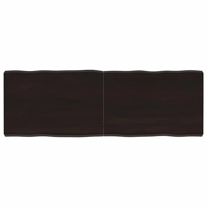 vidaXL Tablero mesa madera tratada borde vivo marrón 120x40x(2-6) cm