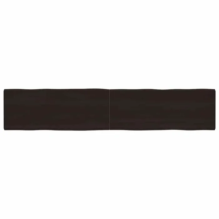 vidaXL Tablero mesa madera tratada borde vivo marrón 200x40x(2-6) cm