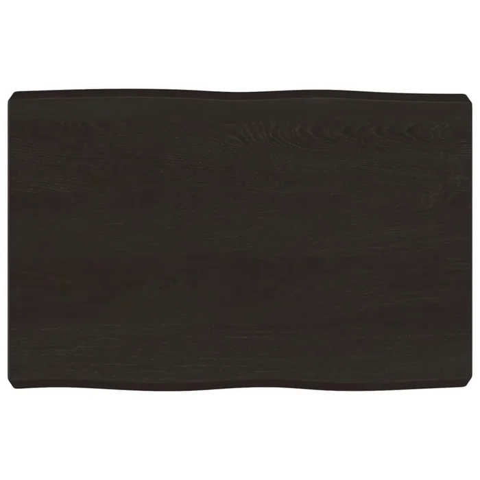 vidaXL Tablero mesa madera tratada borde vivo marrón 60x40x(2-6) cm