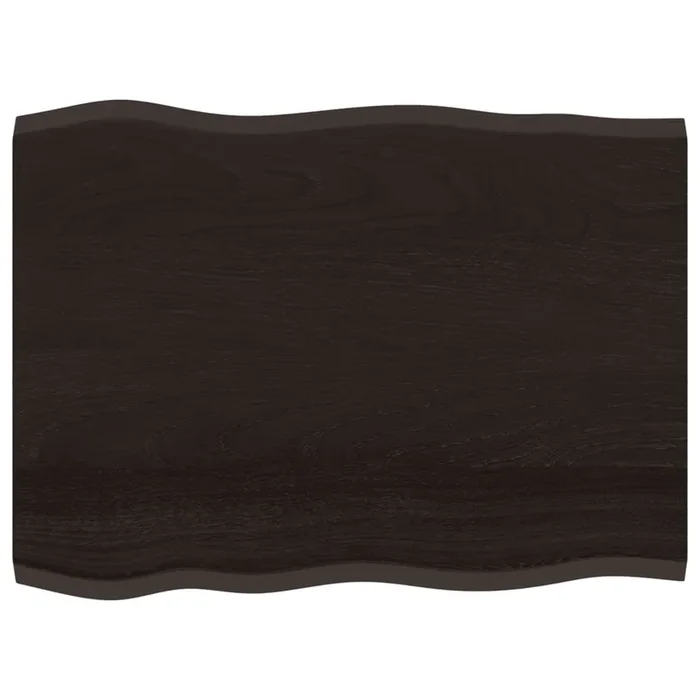 vidaXL Tablero mesa madera tratada roble borde vivo marrón 80x60x2 cm