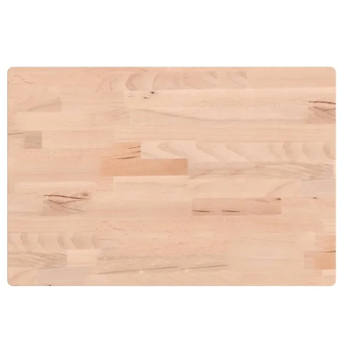 vidaXL Tablero rectangular de madera maciza de haya 60x40x1,5 cm (2)