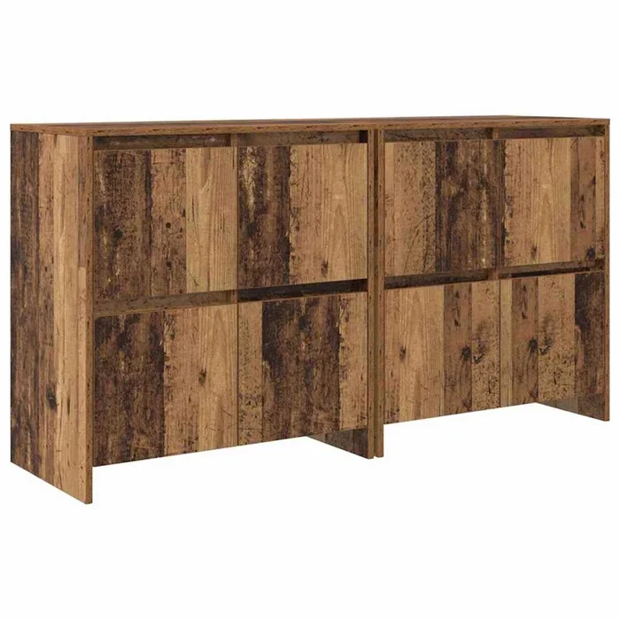 vidaXL Tableros Lateral 2 pcs Madera vieja 70 x 41 x 75 cm