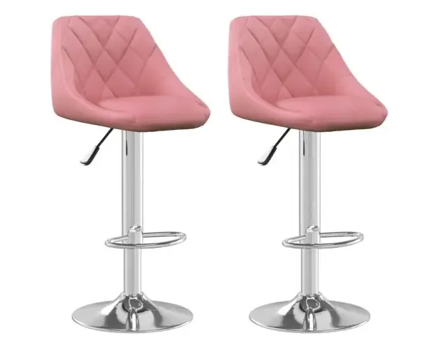 vidaXL taburete de cocina 2 unidades de terciopelo rosa | Brico Depôt Artigianale