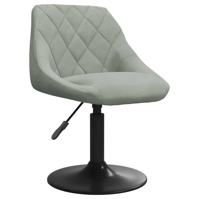 vidaXL Taburete de cocina de terciopelo gris claro (9)