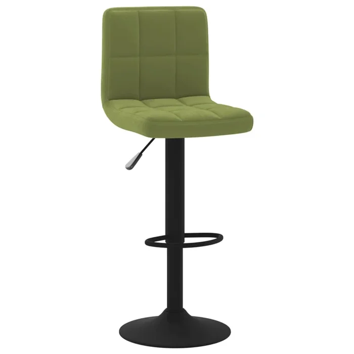 vidaXL Taburete de cocina de terciopelo verde claro (4)