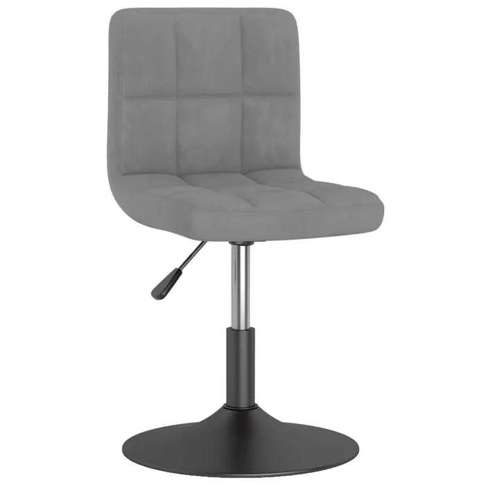 vidaXL Taburete de cocina giratorio de terciopelo gris claro