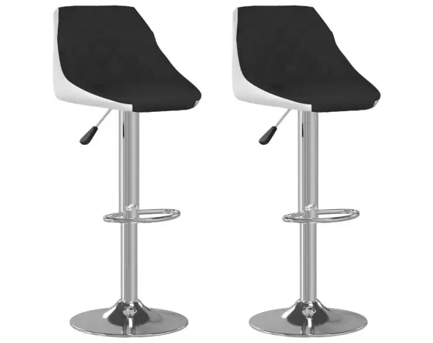 vidaXL taburetes de cocina 2 unidades cuero sintético negro y blanco | Brico Depôt Super Prezzo