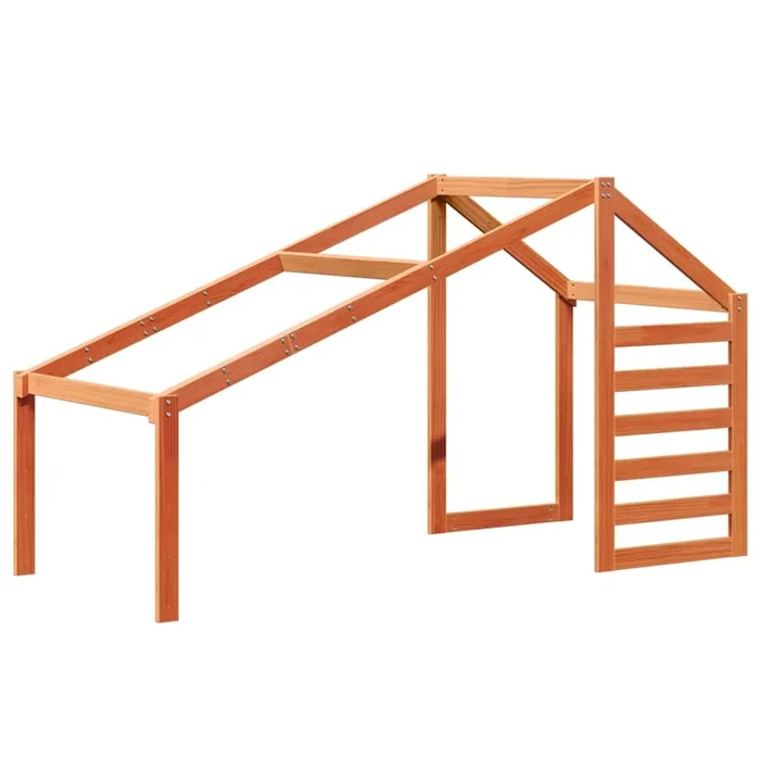 vidaXL Techo de cama infantil madera maciza pino marrón 198x97x113 cm