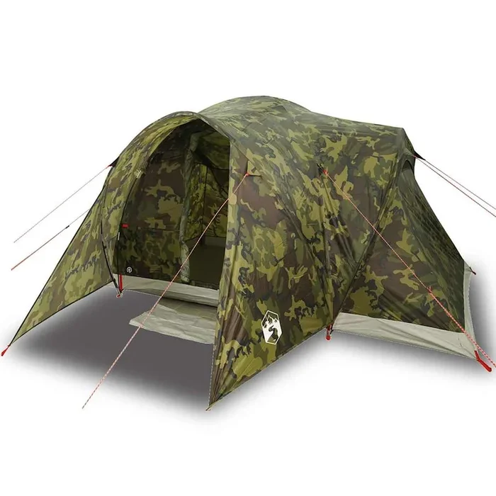 vidaXL Tienda campaña familiar iglú 6 personas impermeable camuflaje