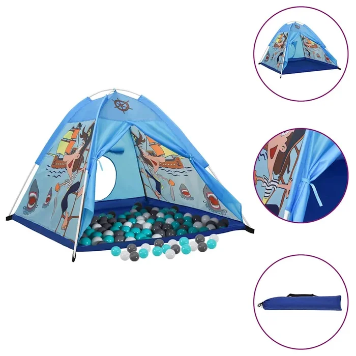 vidaXL Tienda de juegos para niños con 250 bolas azul 120x120x90 cm (2)