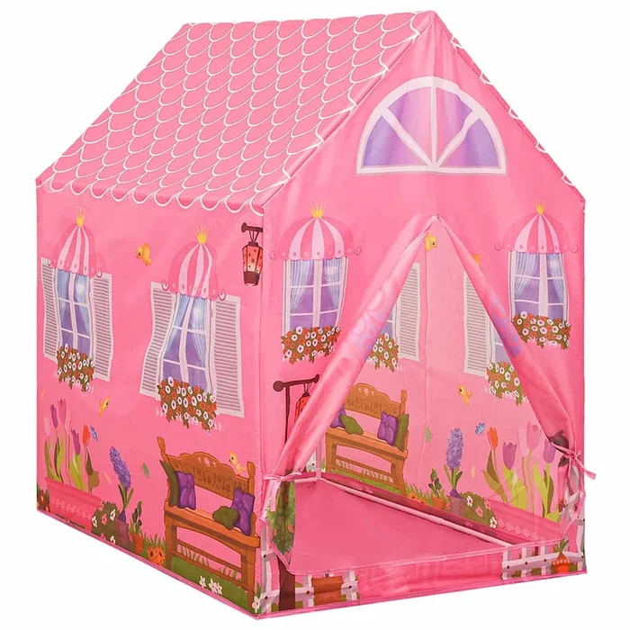 vidaXL Tienda de juegos para niños rosa 69x94x104 cm