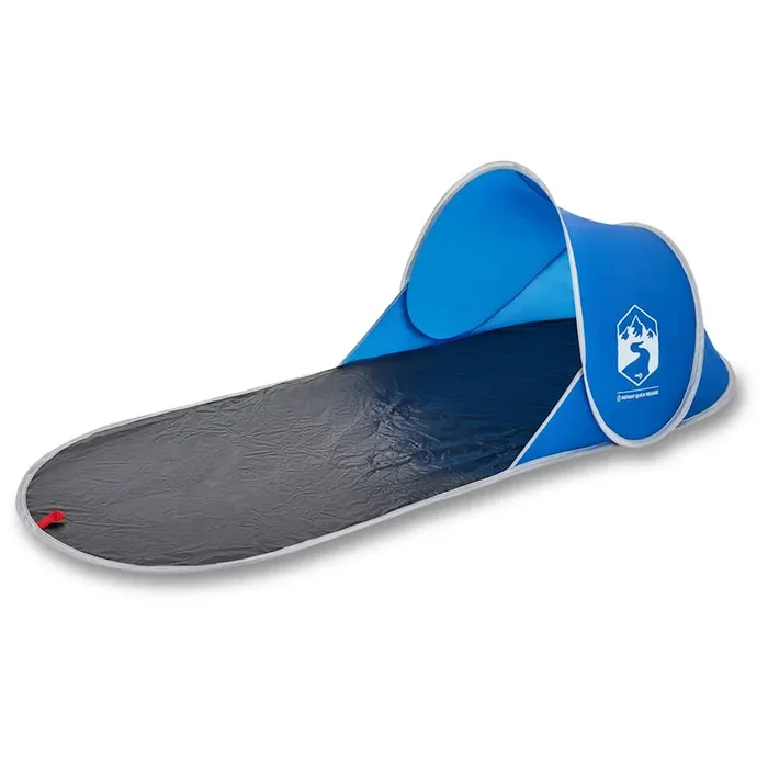 vidaXL Tienda de playa pop-up impermeable azul (2)