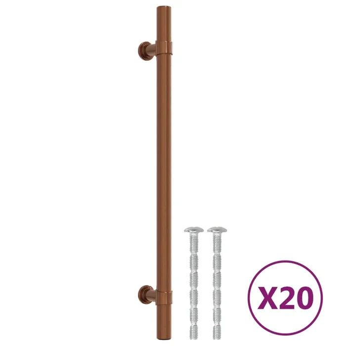 vidaXL Tiradores para armarios 20 uds acero inoxidable bronce 192 mm (3)