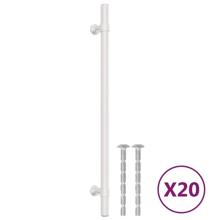 vidaXL Tiradores para armarios 20 uds acero inoxidable plateado 224 mm (2)