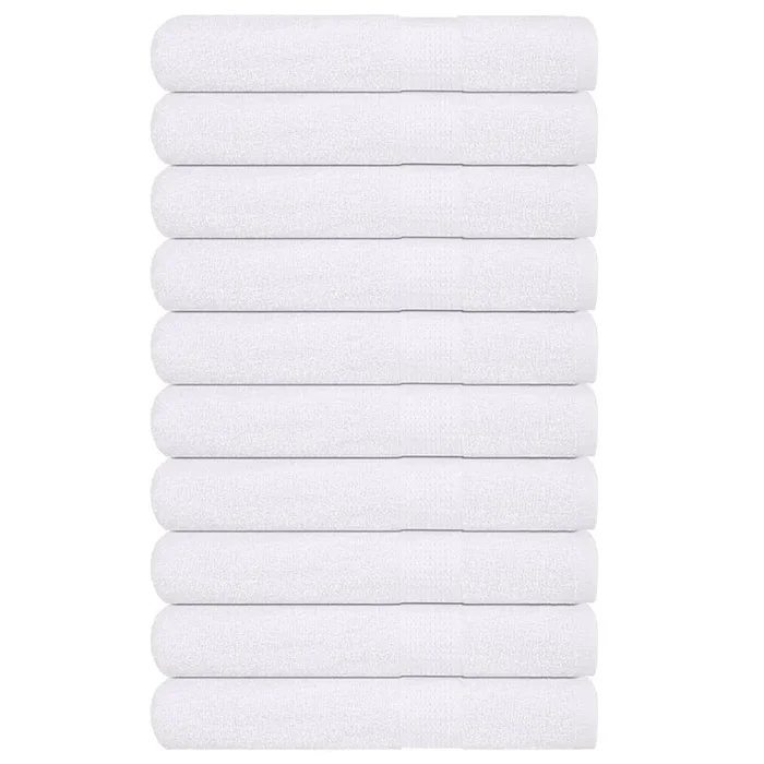 vidaXL Toallas 10 uds 100% algodón blanco 100×200 cm 600 gsm