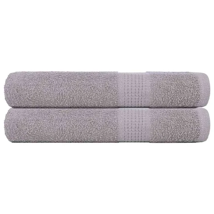 vidaXL Toallas 2 piezas gris 100×200 cm 360 g/m² 100% Algodón