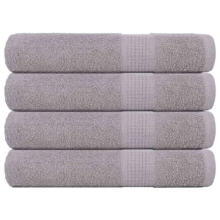 vidaXL Toallas 4 piezas gris 100×200 cm 360 g/m² 100% Algodón
