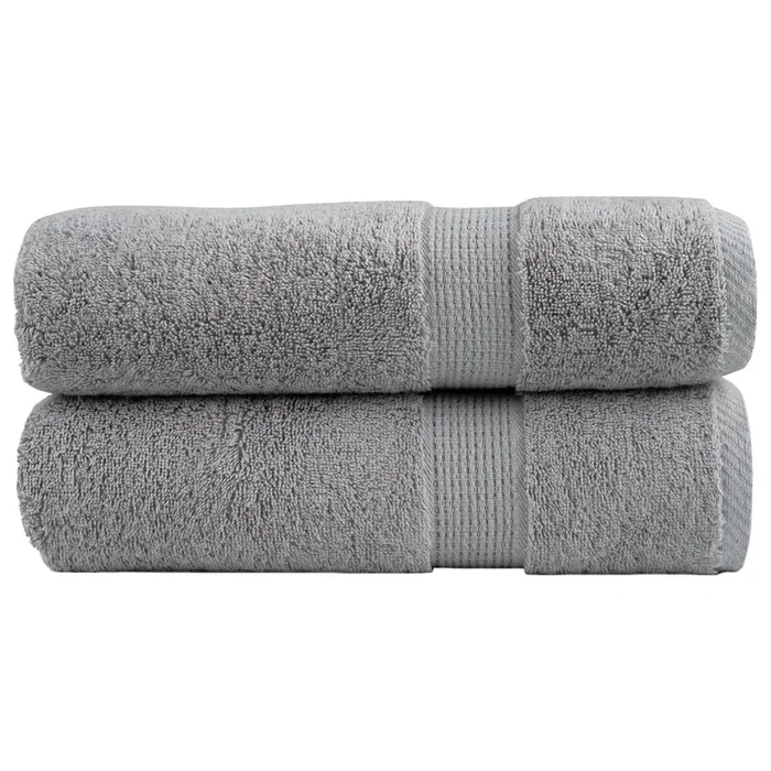 vidaXL Toallas de baño SOLUND 2 unidades gris 100×150 cm 600 gsm