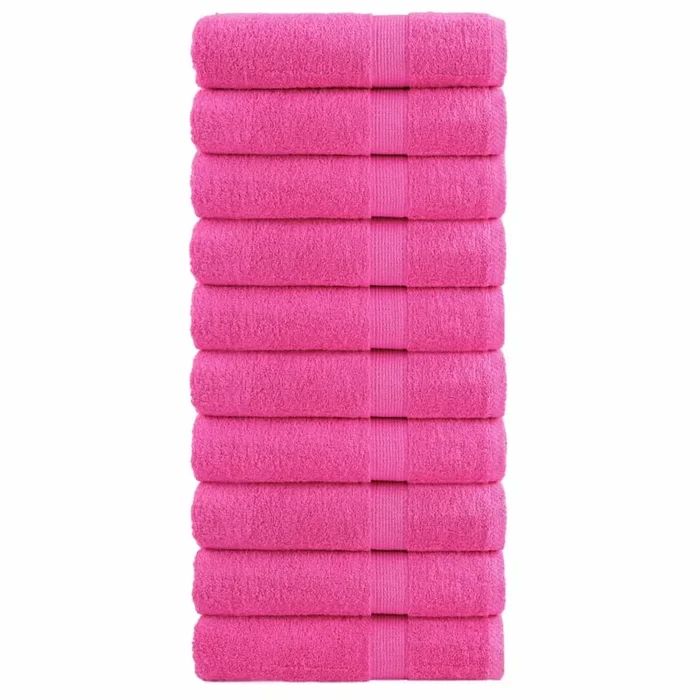 vidaXL Toallas de ducha SOLUND 10 unidades rosa 70×140 cm 600 gsm