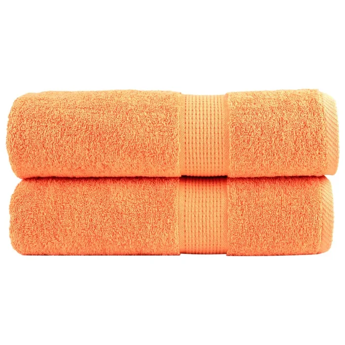 vidaXL Toallas de ducha SOLUND 2 unidades naranja 70×140 cm 600 gsm
