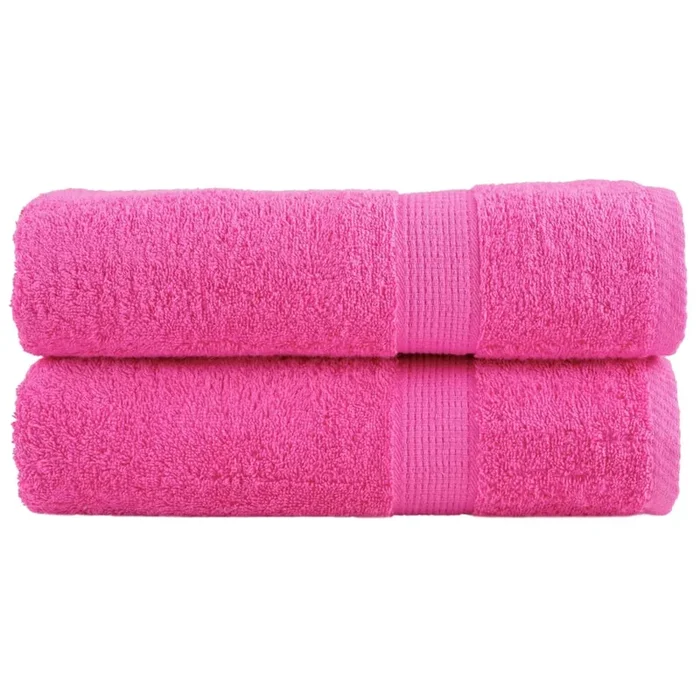 vidaXL Toallas de ducha SOLUND 2 unidades rosa 70×140 cm 600 gsm