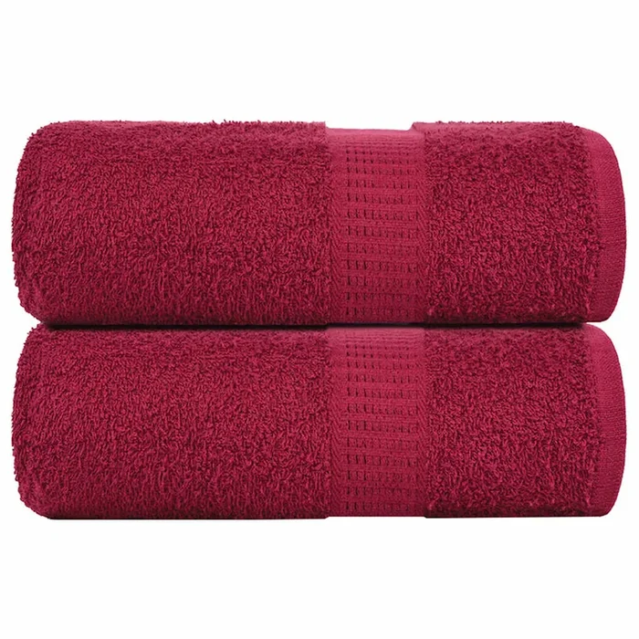 vidaXL Toallas de mano 2 unidades FROGN Burdeos 30×30 cm 100% algodón
