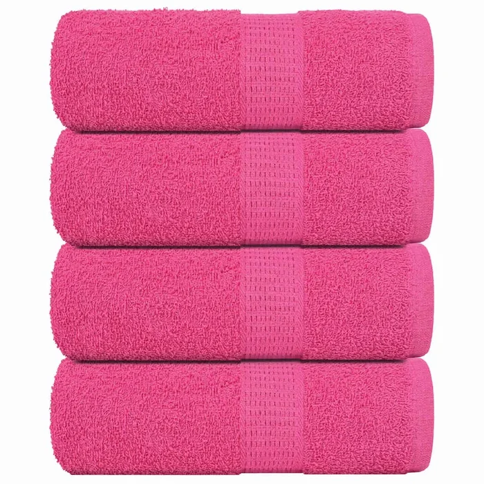 vidaXL Toallas de mano 4 unidades FROGN Rosa 30×30 cm 100% Algodón