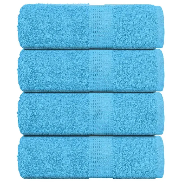 vidaXL Toallas de mano 4 unidades FROGN turquesa 30×30 cm 100% algodón