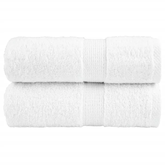 vidaXL Toallas de mano premium SOLUND, 2 unidades, blancas, 30 x 30 cm, 600 g/m²