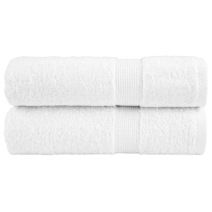 vidaXL Toallas de mano SOLUND 2 unidades blanco 50×100 cm 600 gsm