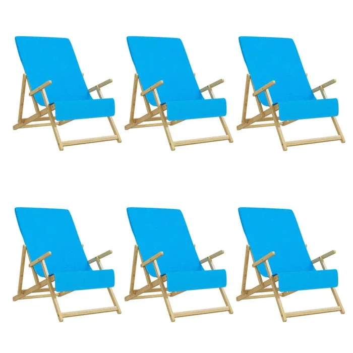 vidaXL Toallas de playa 6 uds tela turquesa 400 g/m² 60×135 cm
