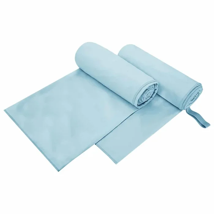 vidaXL Toallas Deportivas 2 pcs Azul 200 x 100 cm