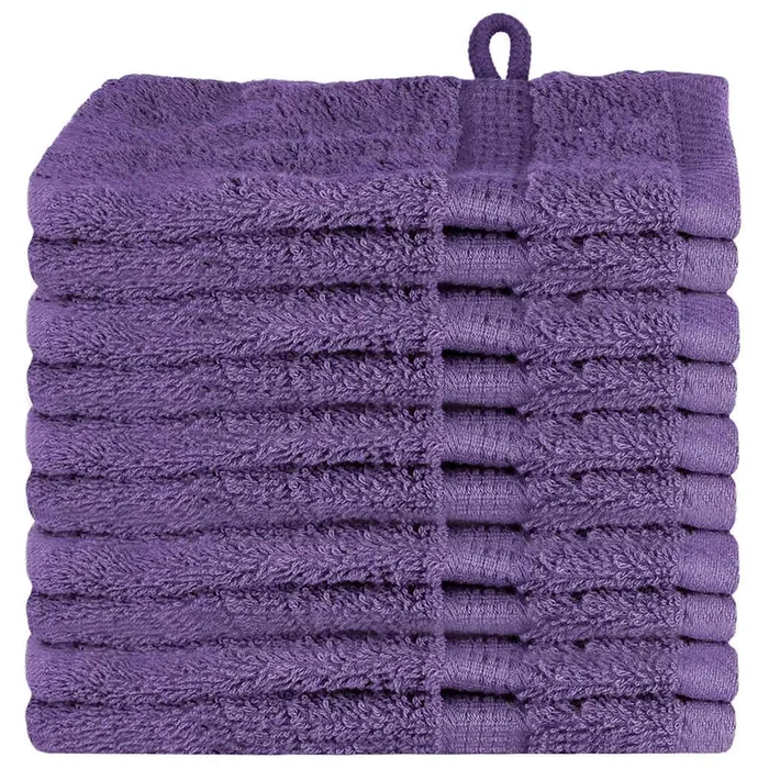 vidaXL Toallitas SOLUND 10 pcs Morado Algodón