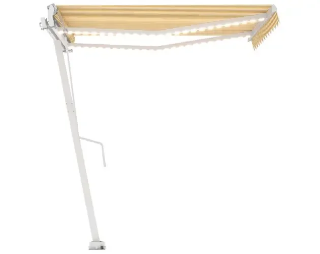 vidaXL toldo automático LED sensor de viento amarillo blanco 350x250cm | Brico Depôt Edizione Limitata