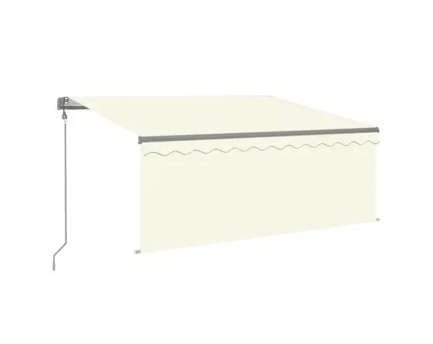 vidaXL toldo automático persiana LED sensor de viento crema 3,5×2,5m | Brico Depôt Saldi