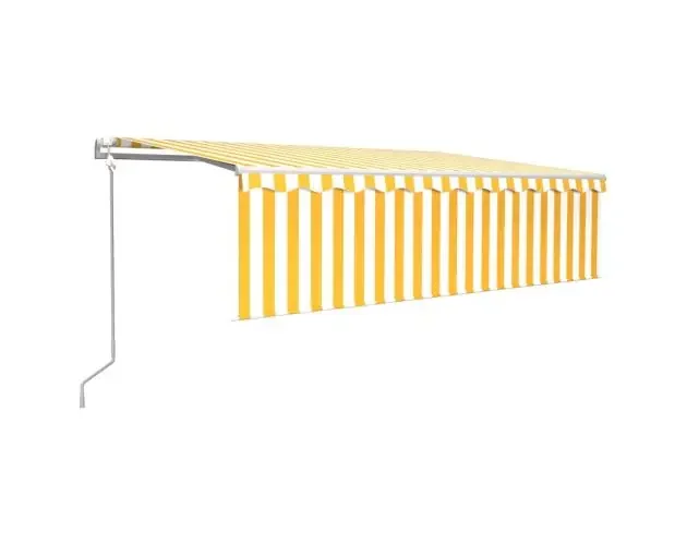 vidaXL toldo automático persiana, LED y sensor de viento amarillo 5x3m | Brico Depôt Pagamento Sicuro