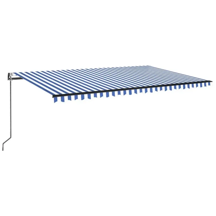 vidaXL Toldo automático retráctil azul y blanco 500×350 cm