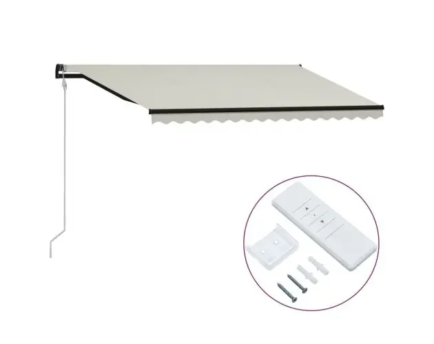 vidaXL toldo automático retráctil color crema 400×300 cm | Brico Depôt Premium